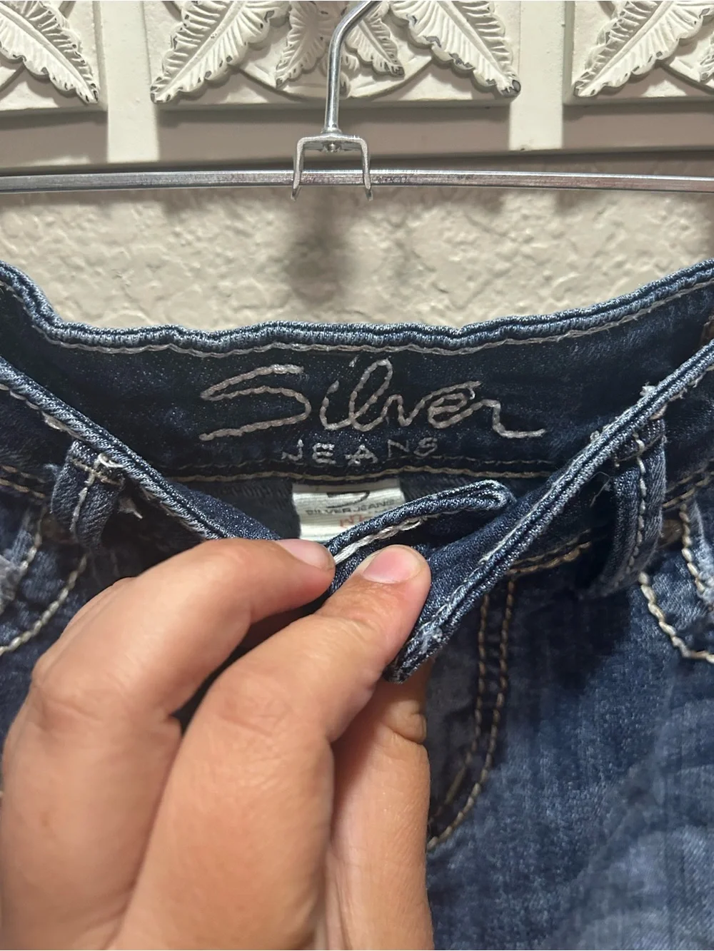 Silver Jeans Distressed Blue Denim Shorts